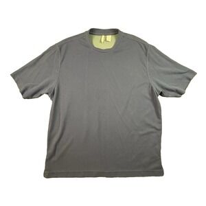 Axis Men's Blue Ribbed Knit SS T-Shirt Modal/Polyester Blend SEE DESCRIPTION